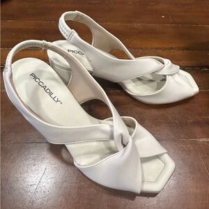 Elegant White Slingback Heels